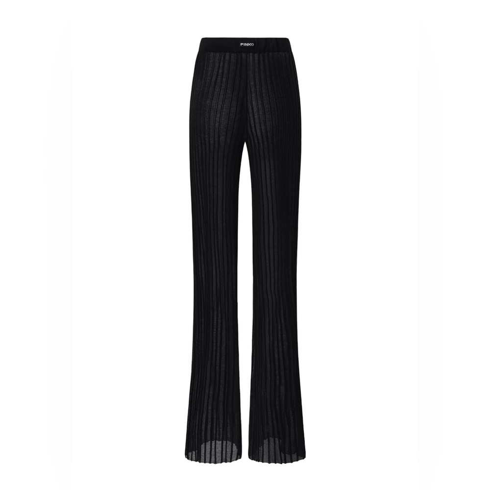 Pleated flared pants